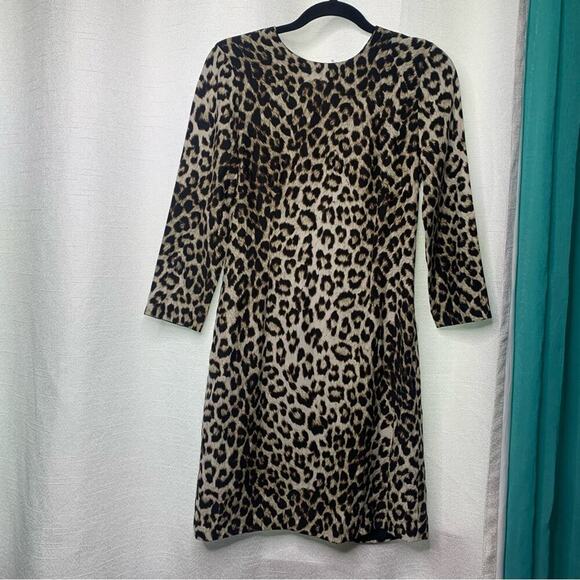 Rag and Bone silk leopard Isadora print sheath dress size 4 - Picture 2 of 6